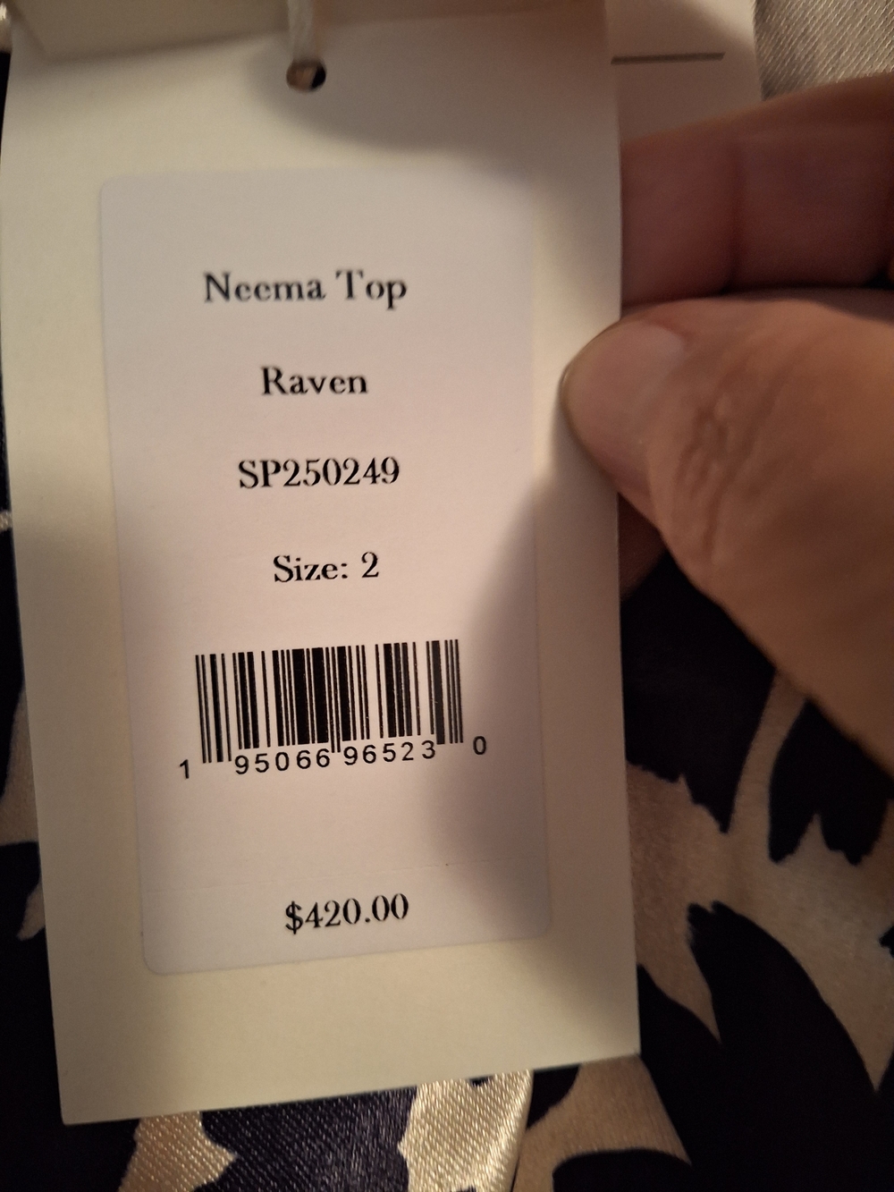 Ulla Johnson Neema Raven Tie Neck Satin Top - Picture 5 of 5